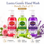 2 Lustra Gentle Hand Wash Bundle Pack of 72 (500ml Each)