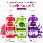 2 Lustra Gentle Hand Wash Bundle Pack of 72 (500ml Each)